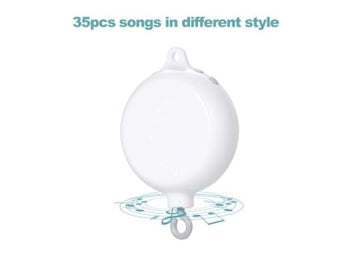 Listing 4 of 7 for Rotary Baby Crib Bed Toy Musical Mobiles 35 Songs Music Box Remote Control