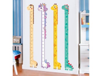 Listing 4 of 9 for Kids Height Measurement Growth Chart Wall Stickers Cartoon Animals Height