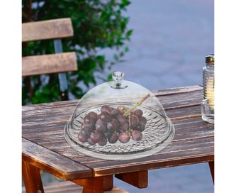 Listing 6 of 8 for Cake Serving Tray Stand for Transparent Cover Pan Dessert Holder