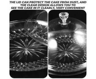 Listing 7 of 8 for Cake Serving Tray Stand for Transparent Cover Pan Dessert Holder
