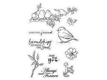 Listing 6 of 9 for MangoCraft Spring Birds Metal Cutting Dies Clear Stamp DIY Scrapbooking Dies