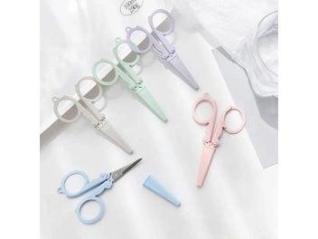 Listing 4 of 9 for Kawaii Folding Scissors With Protective Cover DIY Paper Cutter Knife Cute