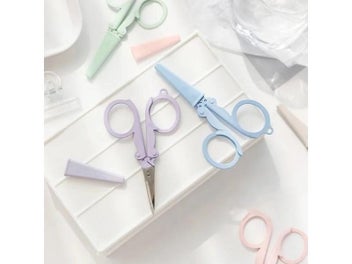 Listing 6 of 9 for Kawaii Folding Scissors With Protective Cover DIY Paper Cutter Knife Cute