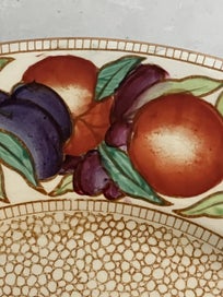 Listing 4 of 14 for Rare Maling art deco fruit edged plate