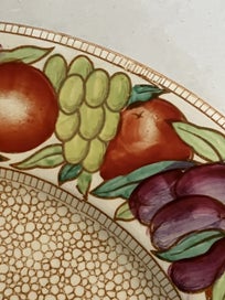 Listing 5 of 14 for Rare Maling art deco fruit edged plate