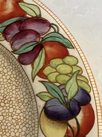 Listing 6 of 14 for Rare Maling art deco fruit edged plate