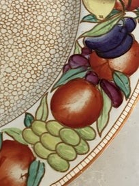 Listing 7 of 14 for Rare Maling art deco fruit edged plate