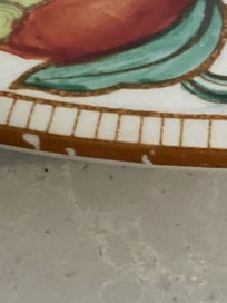 Listing 8 of 14 for Rare Maling art deco fruit edged plate