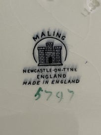 Listing 11 of 14 for Rare Maling art deco fruit edged plate