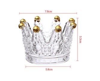 Listing 3 of 5 for Desktop Display Glass Puff Crown Shape Makeup Sponge Holders Washable Bathroo