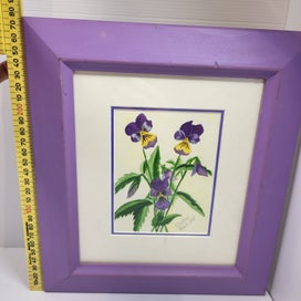 Listing 5 of 5 for Panseys Watercolour by Kelsey Pather NZ Artist