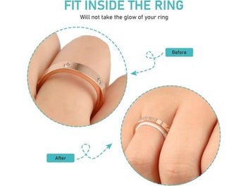 Listing 6 of 9 for For Any Rings Size Adjust Stickers Silicone Transparent Big Size Ring Invisible