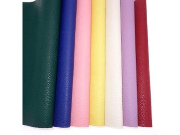 Listing 4 of 9 for 25*34CM Litchi Pattern Faux Leather Fabric For Sewing Artificial Synthetic Pu
