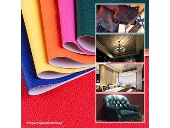 Listing 5 of 9 for 25*34CM Litchi Pattern Faux Leather Fabric For Sewing Artificial Synthetic Pu