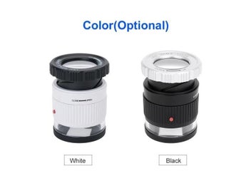 Listing 5 of 9 for LED Scale Loupe 30X Adjustable Magnification Magnifier Metal Cylinder Mirror