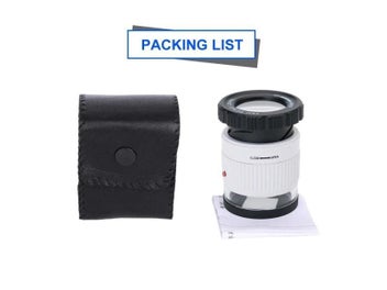 Listing 6 of 9 for LED Scale Loupe 30X Adjustable Magnification Magnifier Metal Cylinder Mirror