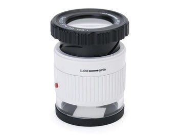 Listing 7 of 9 for LED Scale Loupe 30X Adjustable Magnification Magnifier Metal Cylinder Mirror