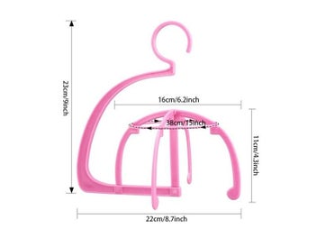 Listing 4 of 9 for Plastic Wig Hanger Stand For Wigs Hat Display Stand Holder Purple Black