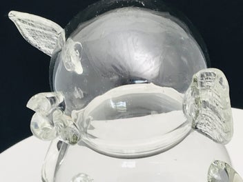 Listing 4 of 6 for Vintage Hand-Blown Art Glass Elephant Jar > Tips, Nuts, Sweets etc