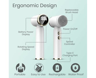 Listing 3 of 5 for Electric LED Facial Cleansing Brush Set 6 in 1,Rechargeable Waterproof Portab