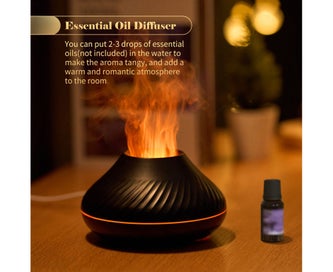Listing 6 of 6 for Flame Mist Humidifier Aromatherapy Essential Oil Diffuser With 7 Color Night
