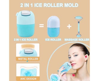 Listing 4 of 7 for Ice Roller For Face, 2 In 1 Facial Massager For Eyes Necks, Reusable Silicone