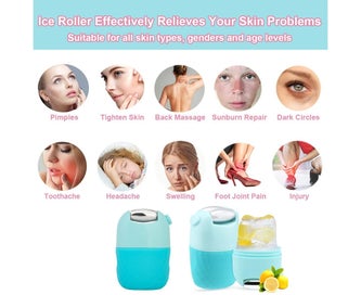 Listing 6 of 7 for Ice Roller For Face, 2 In 1 Facial Massager For Eyes Necks, Reusable Silicone