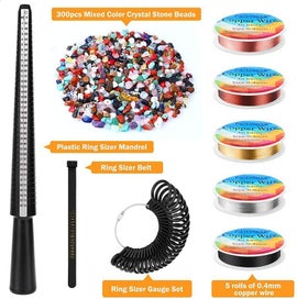 Listing 2 of 8 for Crystal Ring Making Kit Size Ring Measuring Tool Gauge Set
