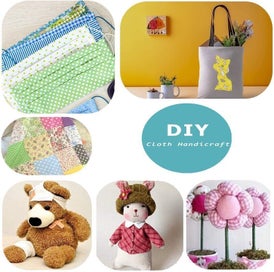 Listing 3 of 13 for 7 Style Fabric Patchwork Bundle 100% Cotton 50x50cm