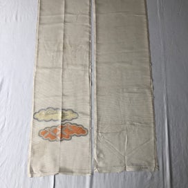Listing 15 of 16 for Vintage Japanese Woven Silk Fabric Pieces X2 Cloud Design