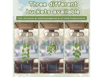 Listing 5 of 9 for LMDZ Crochet Kit For Beginners 1/2/3Pcs Leaf Potted Plant Crochet Starter Kit