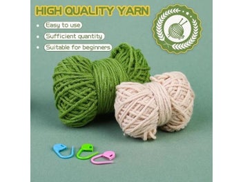 Listing 7 of 9 for LMDZ Crochet Kit For Beginners 1/2/3Pcs Leaf Potted Plant Crochet Starter Kit