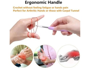 Listing 5 of 8 for Crochet Hooks Ergonomic Crochet Hooks Extra Long Crochet Needles Knitting