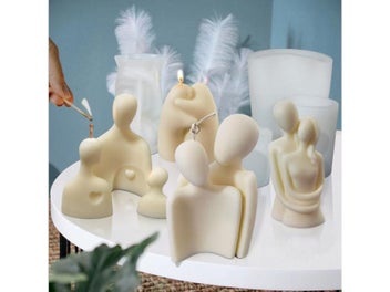 Listing 3 of 9 for DIY Warm Hug Family Candle Silicone Mold DIY Lovers Aromatic Plaster Soap