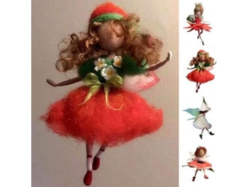 Listing 4 of 10 for 1Set Little Fairy DIY Wool Needle Felting Material Package Wool Felt Craft Poke