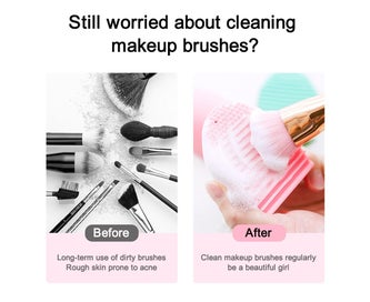 Listing 3 of 4 for Makeup Brush Cleaner Mat Silicone Cosmetic Cleaning Pad Washing Scrubber Boar