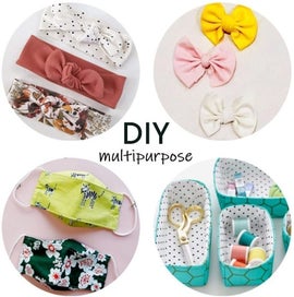 Listing 7 of 20 for 5 Style Fabric Patchwork Bundle 100% Cotton 50x50cm