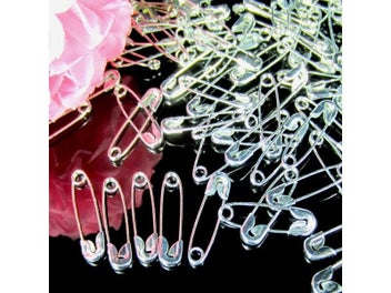 Listing 4 of 9 for 200Pcs Alloy Silver Small Safety Pins Findings Brooch Sewing Tool Knitting