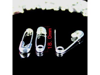 Listing 6 of 9 for 200Pcs Alloy Silver Small Safety Pins Findings Brooch Sewing Tool Knitting