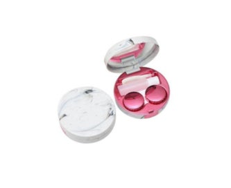 Listing 2 of 8 for Marble Design Contact Lens Storage Case With Mirror - Rose Gold