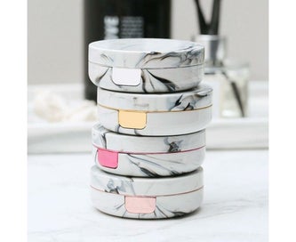 Listing 6 of 8 for Marble Design Contact Lens Storage Case With Mirror - Rose Gold