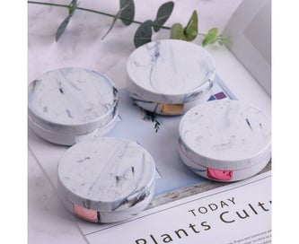 Listing 7 of 8 for Marble Design Contact Lens Storage Case With Mirror - Rose Gold