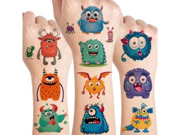 Listing 3 of 8 for Monster Temporary Tattoos For Kids - Over 120 Cute Cartoon Tattoos For Birthday