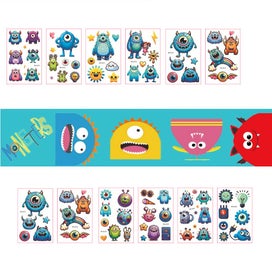 Listing 5 of 8 for Monster Temporary Tattoos For Kids - Over 120 Cute Cartoon Tattoos For Birthday