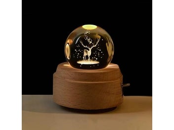 Listing 3 of 10 for 3D Rechargeable Guadalupe Crystal Ball Music Box With Led Projection Light And