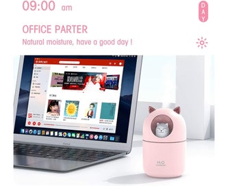 Listing 4 of 6 for Mini Cool Humidifier with Night Light Cute Cat Mist Humidifier for Bedroom Es