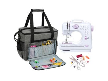 Listing 7 of 10 for Large Sewing Machine Bag Gray Color Storage Bag Tote Multi-functional Portable