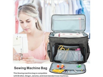 Listing 8 of 10 for Large Sewing Machine Bag Gray Color Storage Bag Tote Multi-functional Portable