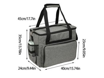 Listing 1 of 10 for Large Sewing Machine Bag Gray Color Storage Bag Tote Multi-functional Portable
