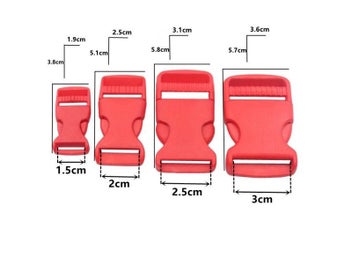 Listing 6 of 10 for 3Pcs/Pack 1.5-3cm Curved Parachute Bracelet Buckle DIY Crafts Luggage Dog